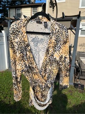 New York & company  Wrap Top - multi color size large